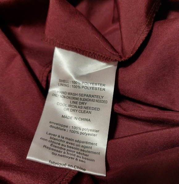 White by Vera Wang Wine V-Neck Maxi Dress with Side Slit - Picture 10 of 11